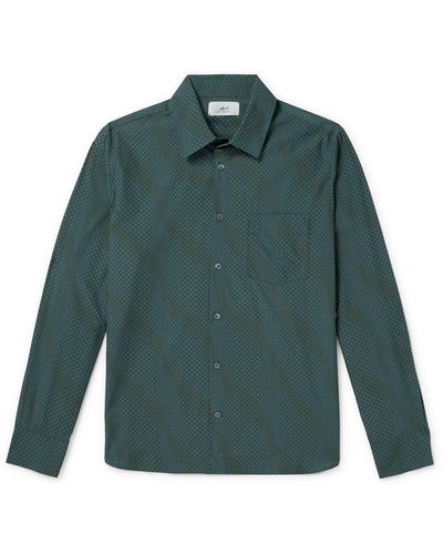 MR P. Polka-dot Organic Cotton Shirt - Green