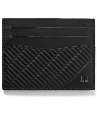 Dunhill Contour Embossed Leather Cardholder - Black
