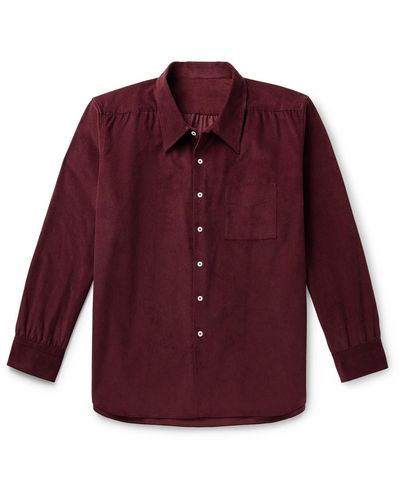 Anderson & Sheppard Cotton-corduroy Shirt - Red