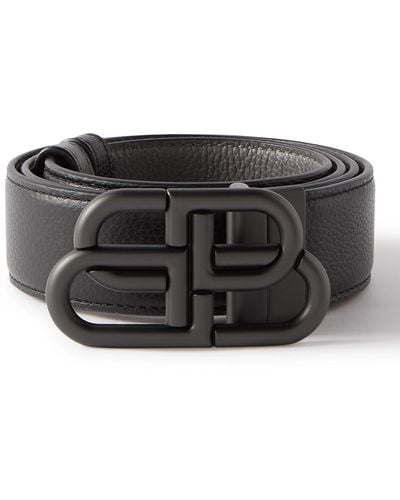 Balenciaga 3.5cm Logo-embellished Full-grain Leather Belt - Black