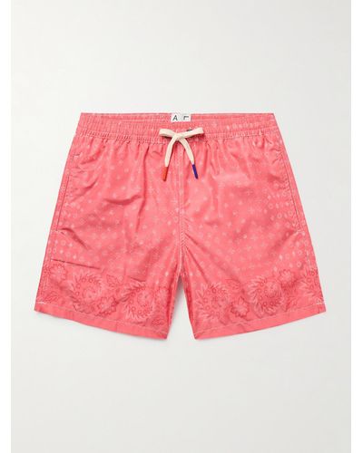Altea Slim-fit Mid-length Printed Swim Shorts - Pink