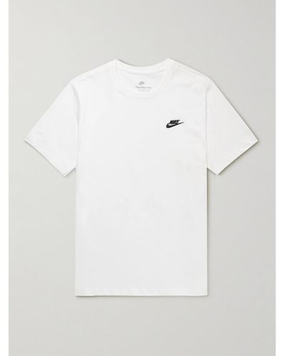 Nike T-shirt in jersey di cotone con logo - Bianco