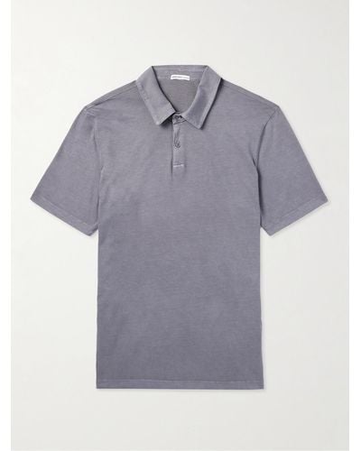 James Perse Supima Cotton-jersey Polo Shirt - Grey