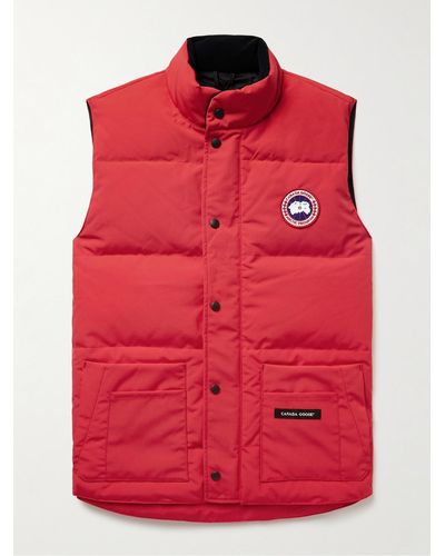 Canada Goose Slim-fit Freestyle Crew Quilted Arctic Tech Down Gilet - Red