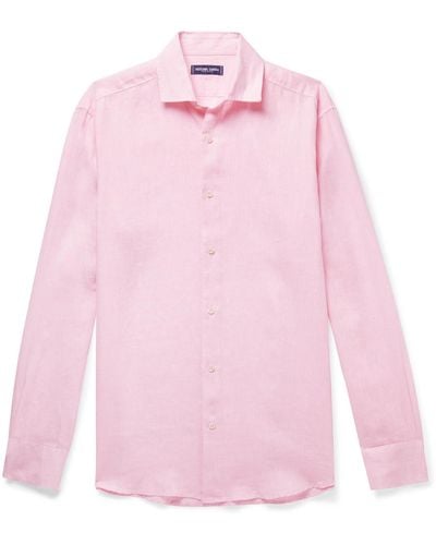 Frescobol Carioca Linen Shirt - Pink