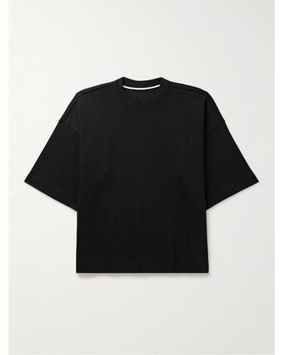 Nike T-shirt in Tech Fleece di misto cotone Sportswear - Nero