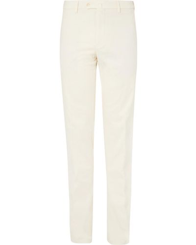 Loro Piana Slim-fit Cotton-blend Pants - White