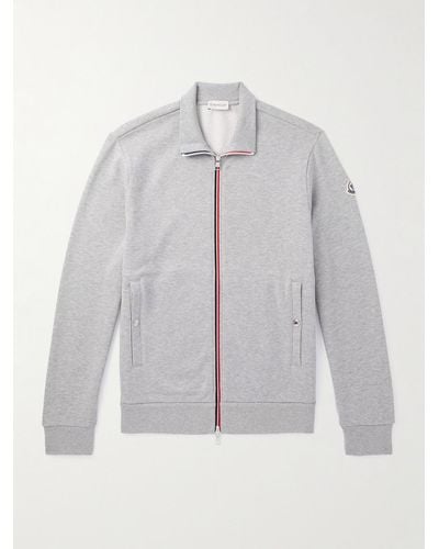 Moncler Logo-appliquéd Cotton-jersey Sweatshirt - Grey