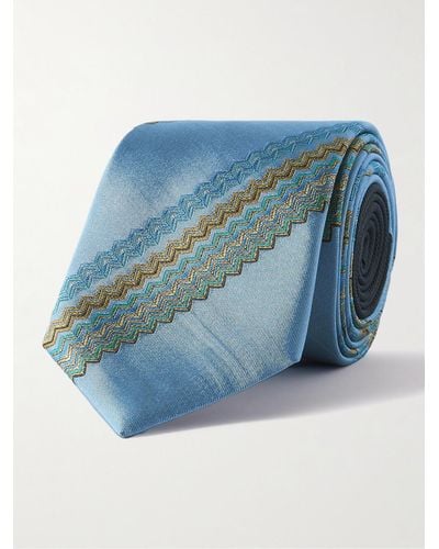 Missoni Krawatte aus Seiden-Jacquard - Blau