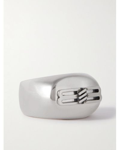 Balenciaga Silver-Tone Ring - Grau