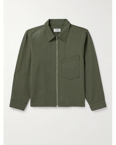 Agolde Atlas Cotton-twill Overshirt - Green