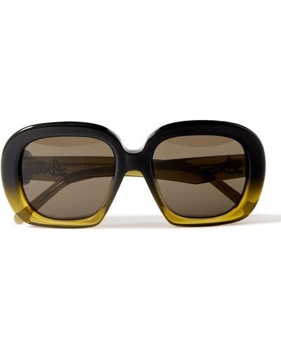 Loewe Curvy Round-frame Acetate Sunglasses - Black
