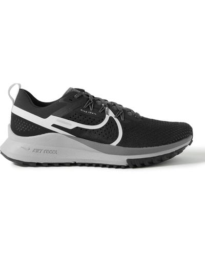 Nike React Pegasus Trail 4 Rubber-trimmed Mesh Running Sneakers - Black