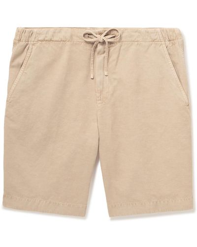 Loro Piana Straight-leg Cotton-blend Bermuda Shorts - Natural