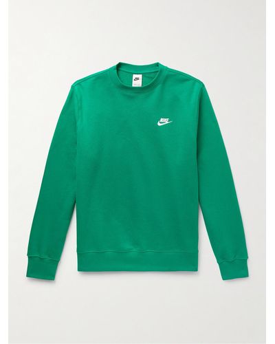 Nike Felpa in jersey di misto cotone con logo ricamato Sportswear Club - Verde
