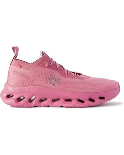 Loewe On Cloudtilt Stretch-knit Sneakers - Pink