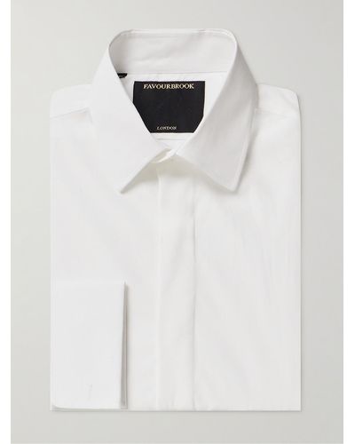 Favourbrook Gatsby Hemd aus Baumwollpopeline - Weiß