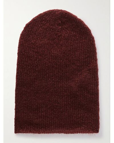 Massimo Alba Clayde Mohair And Silk-blend Beanie - Red