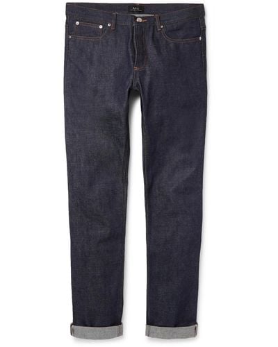 A.P.C. Petit New Standard Skinny-fit Dry Selvedge Denim Jeans - Blue