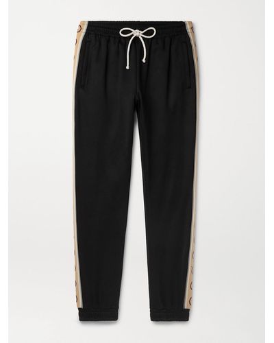 Gucci Pantalone Da Jogging Ampio In Jersey Tecnico - Nero