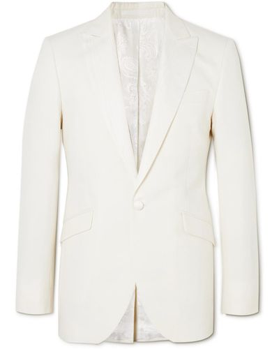 Favourbrook Theobald Cotton Tuxedo Jacket - White