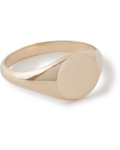 Miansai Wells Gold Signet Ring - Natural