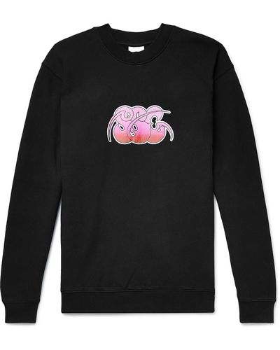 Stockholm Surfboard Club Mer Logo-print Fleece-back Organic Cotton-jersey Sweatshirt - Black