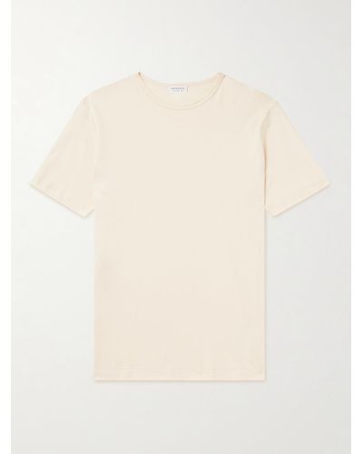 Sunspel T-Shirt aus Supima®-Baumwoll-Jersey - Natur