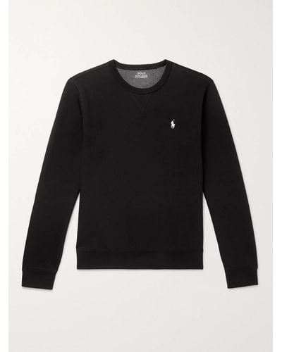 Polo Ralph Lauren Logo-Embroidered Jersey Sweatshirt - Schwarz