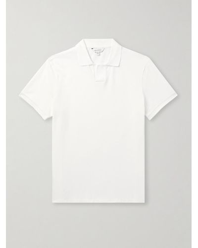 Club Monaco Johnny Stretch-cotton Piqué Polo Shirt - White