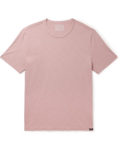 Faherty Sunwashed Organic Cotton-jersey T-shirt - Pink