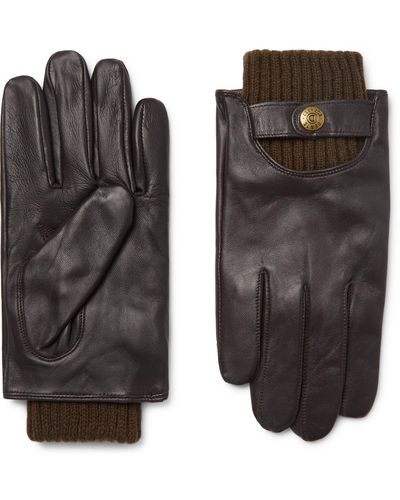 Dents Buxton Touchscreen Leather Gloves - Brown