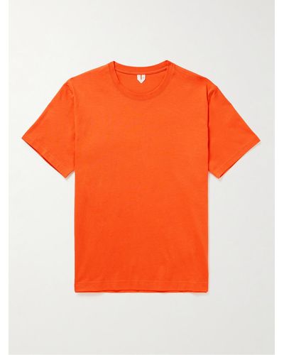 ARKET Niko Organic Cotton-jersey T-shirt - Orange