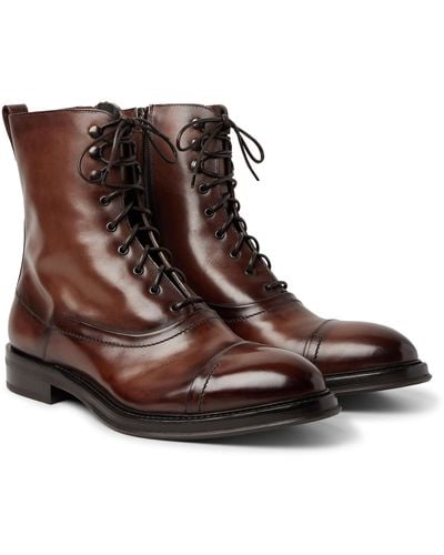 Berluti Eris Bergen Shearling-lined Leather Boots - Brown