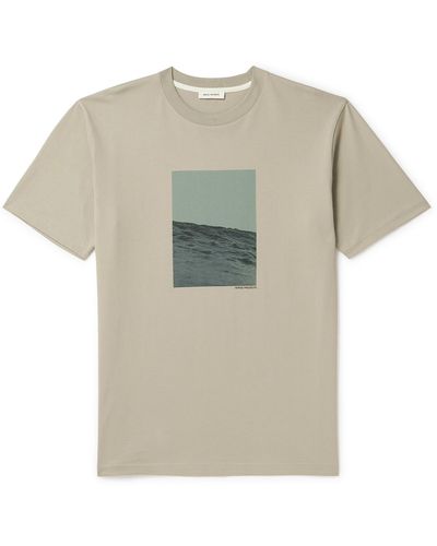 Norse Projects Johannes Printed Organic Cotton-jersey T-shirt - Gray