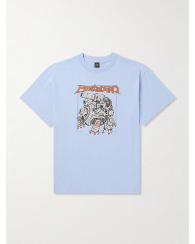 Brain Dead Mech Tank T-Shirt aus Baumwoll-Jersey mit Print - Blau