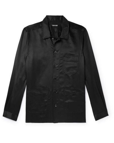 Tom Ford Silk-twill Shirt - Black