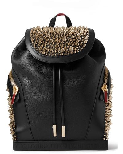 Christian Louboutin Explorafunk Studded Full-grain Leather Backpack - Black