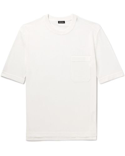 Zegna Cotton-piqué T-shirt - White