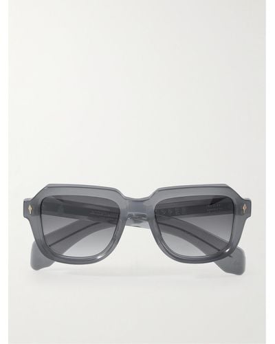 Jacques Marie Mage Taos Square-frame Acetate Sunglasses - Grey