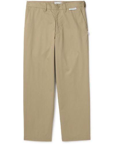 WTAPS Straight-leg Cotton-blend Twill Pants - Natural