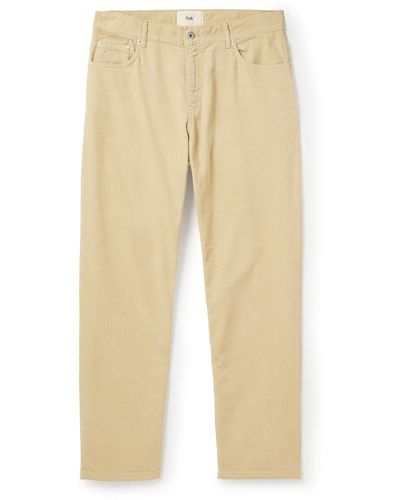 Folk Straight-leg Cotton-corduroy Pants - Natural