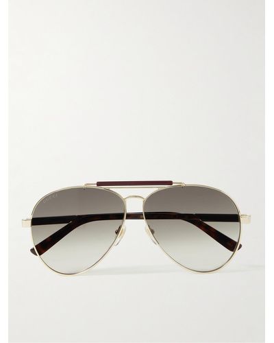 gucci gold aviator sunglasses