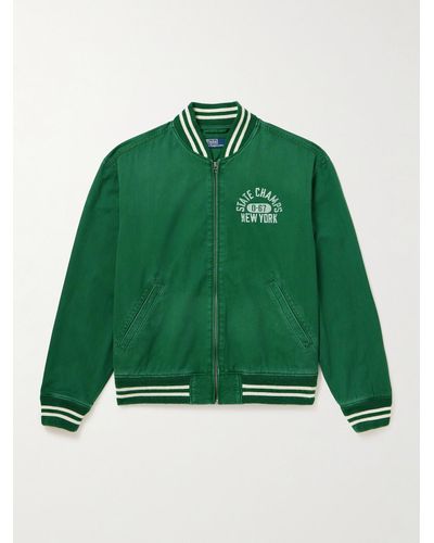 Polo Ralph Lauren Printed Twill Bomber Jacket - Green