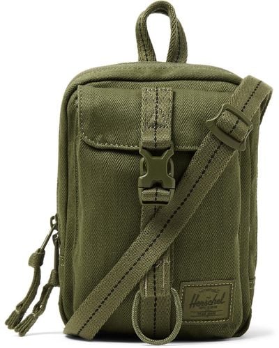 Herschel Supply Co. Form Herringbone Canvas Messenger Bag - Green