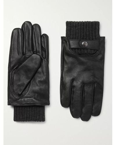 Dents Buxton Touchscreen-Handschuhe aus Leder - Schwarz