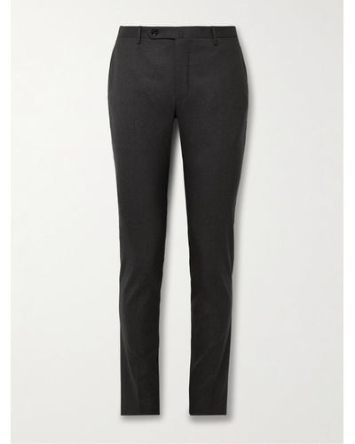 Incotex Venezia 1951 Slim-fit Wool Trousers - Black