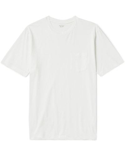 Hartford Pocket Cotton-jersey T-shirt - White