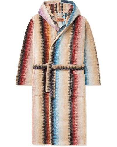 Missoni Byron Cotton-terry Jacquard Hooded Robe - Multicolor