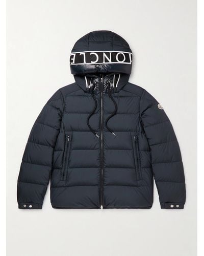 Moncler Cardere Logo-print Quilted Shell Hooded Down Jacket - Black